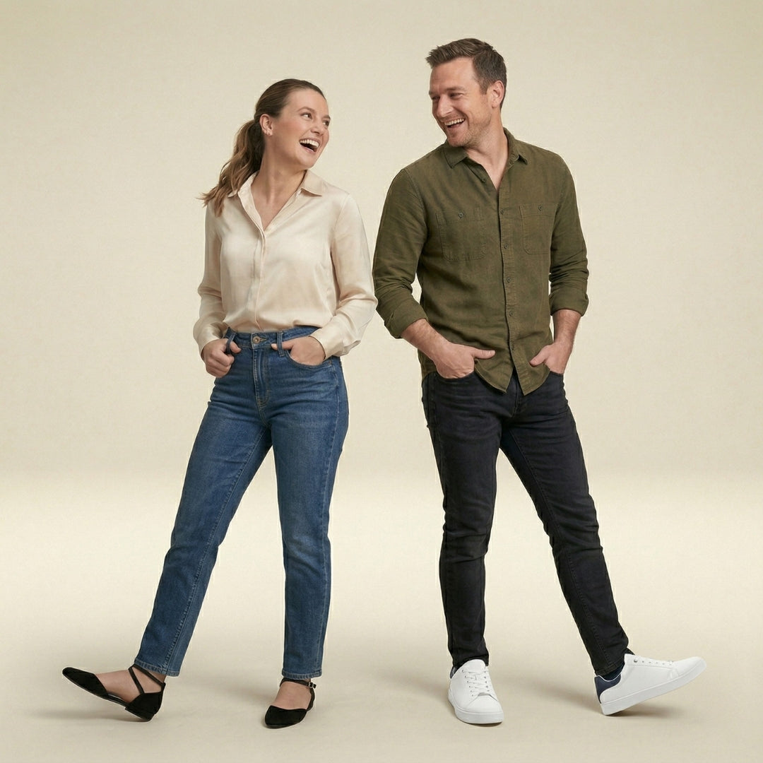 Zwei Personen die Line Dance tanzen