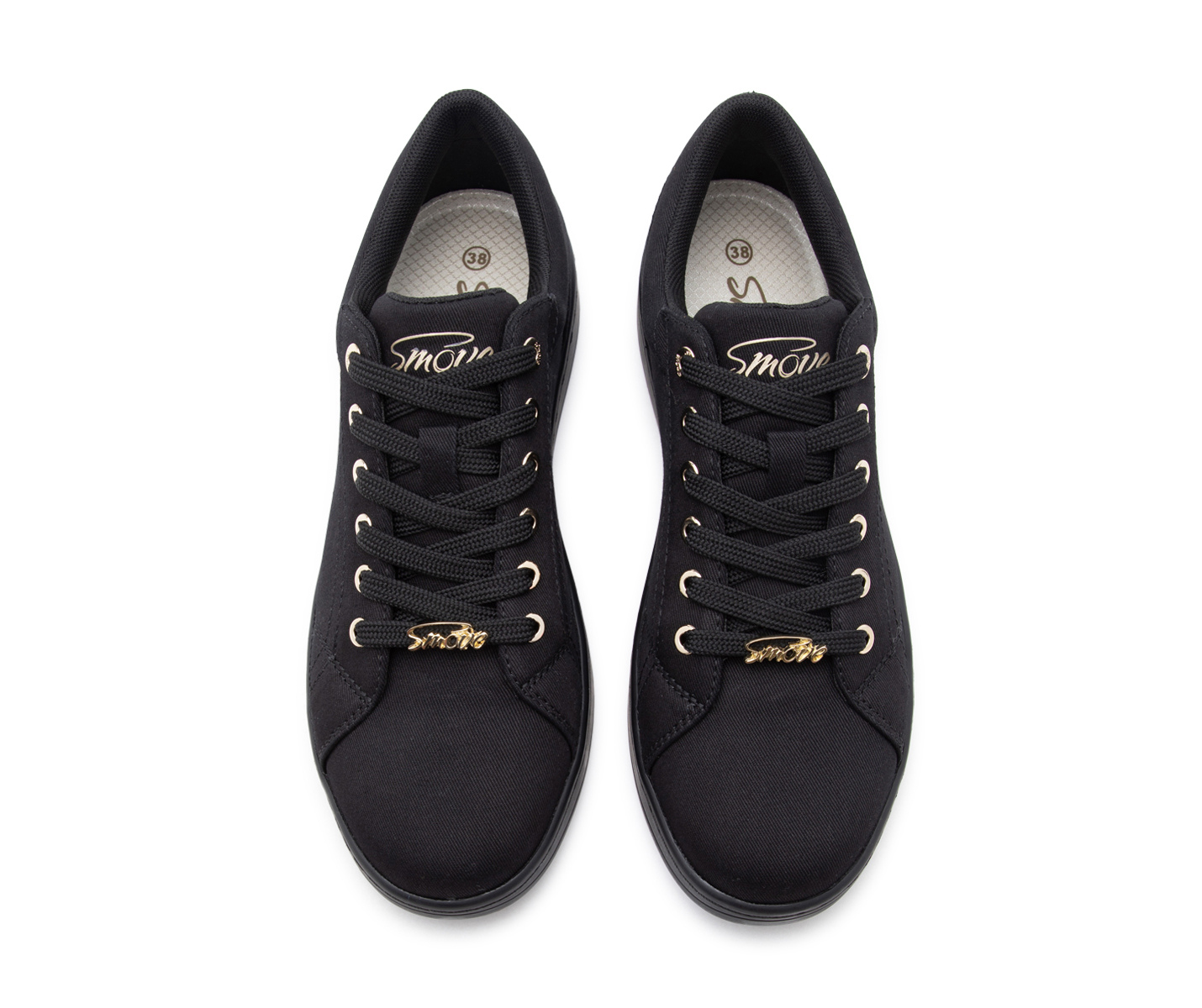 SMOVE Breeze Tanzsneaker in Schwarz mit schwarzer Sohle für Frauen von Dancing Queens.