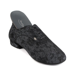 PD Pedro Black Numb Nubuck von Portdance: Perfekte Schnürschuhe mit niedrigem Absatz für Tanzsessions.