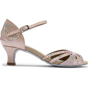Sparkle Shine chaussures de danse en satin rose nude