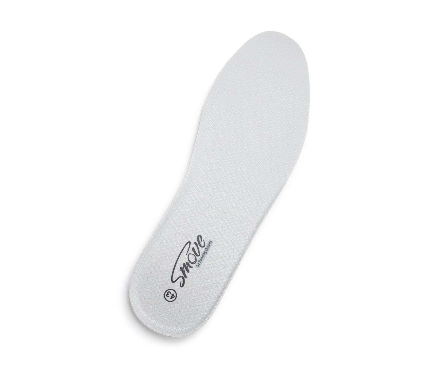 Weiße Innensohle mit Smile-Branding, ideal für SMOVE Breeze Tanzsneaker schwarz von Dancing Queens.