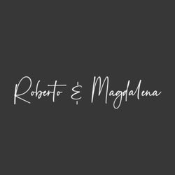 Roberto und Magdalena: „Bachata Sensual“ in eleganter weißer Schrift auf dunkelgrauem Hintergrund von Tanzkurse.
