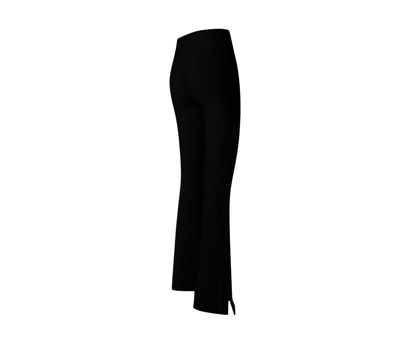 Die 1257 Split Spanish Leggings in Schwarz von Lismina haben eine hohe Taille mit kleinen Seitenschlitzen für eine perfekte Passform.