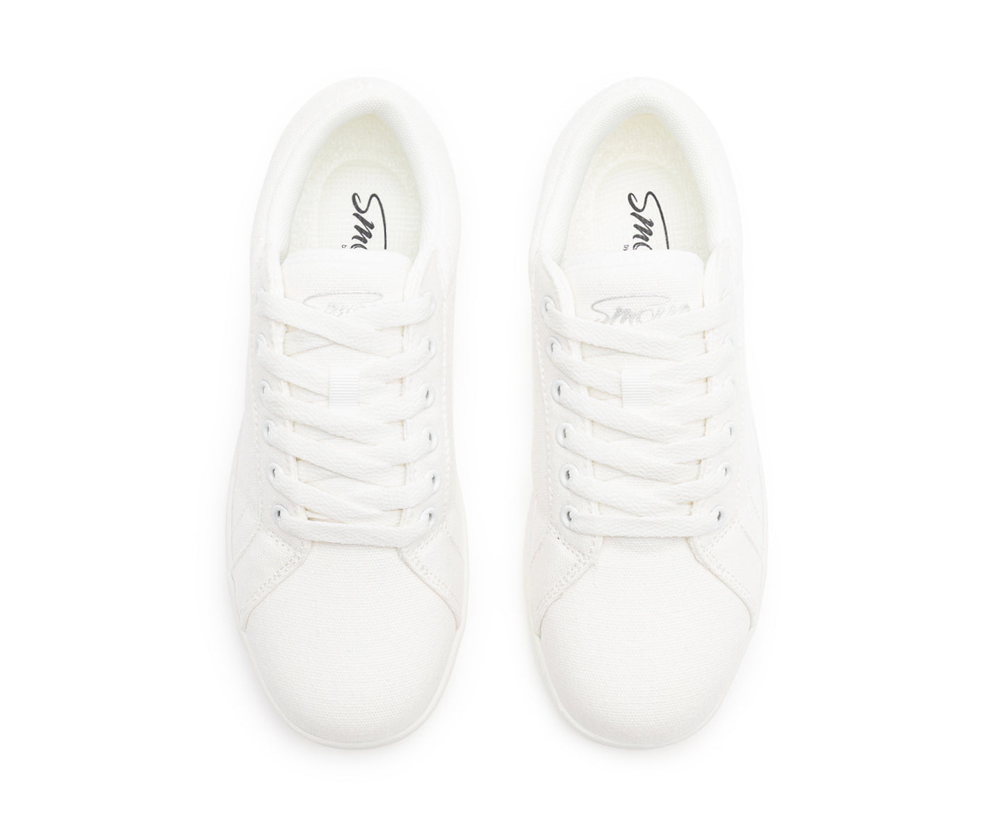 SMOVE Dance Sneaker in Weiss von Dancing Queens, von oben gesehen auf einem weißen Hintergrund.