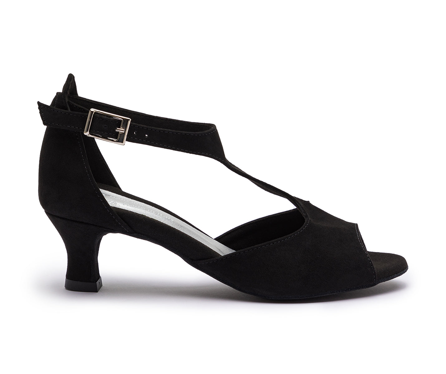 DQ1001 dance shoes in black with suede sole