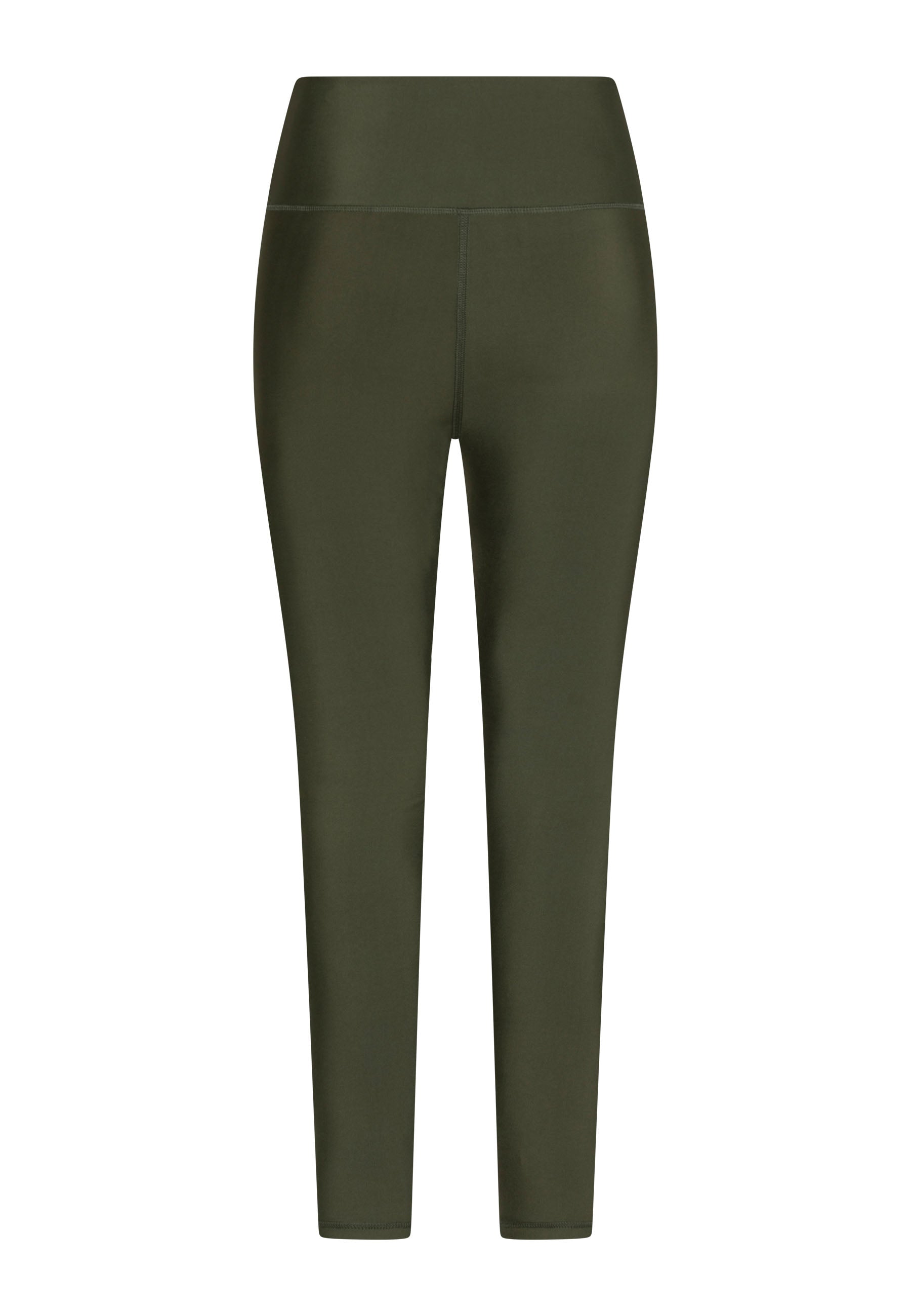 Lismina 287 Leggings mit extra hoher Taille in Khaki auf schlichtem weißem Hintergrund.