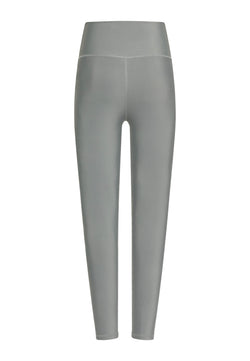 Lisminas 1093 Extra High Waist Leggings in Wassergrün mit glatter, schlank machender Textur, von vorne gezeigt.
