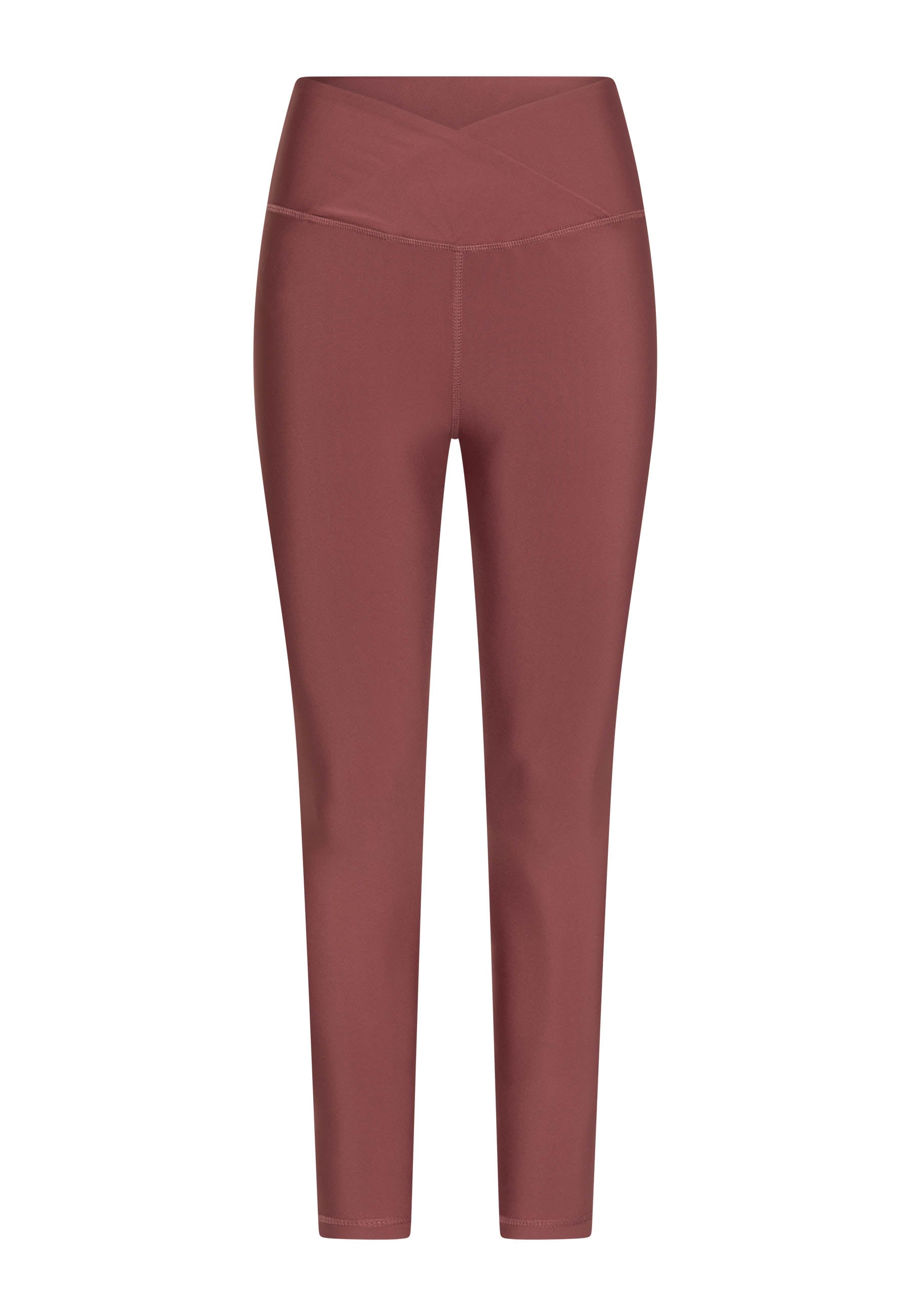 Die 1100 Ve Waist Leggings von Lismina in Dunkelrosa haben einen glatten Stoff, perfekt für Yoga oder jedes andere Fitnessprogramm.