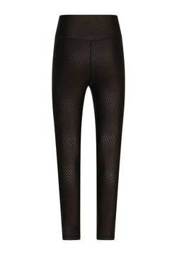 937 Leggings in Lederoptik in Schwarz Snake mit hoher Taille von Lismina, auf weißem Hintergrund.