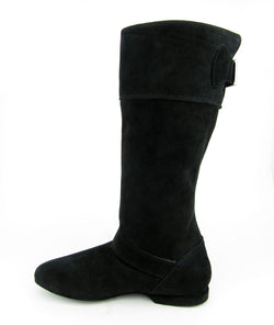 Schwarzer Wildleder 8830 West Coast Swing Tanzstiefel in Schwarz von Rumpf, kniehoch mit flacher Sohle – perfekter Schwarzer Tanzstiefel.