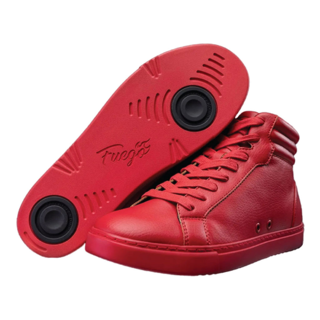 Fuego high-top dance sneakers in red