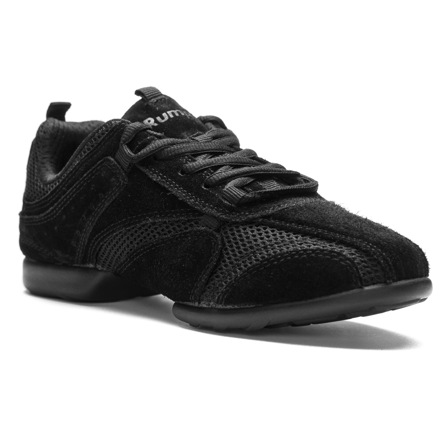 Der Rumpf 1566 NERO Dance Sneaker in Schwarz bietet Mesh, Wildlederakzente, Schnürsenkel und eine gepolsterte Innensohle.