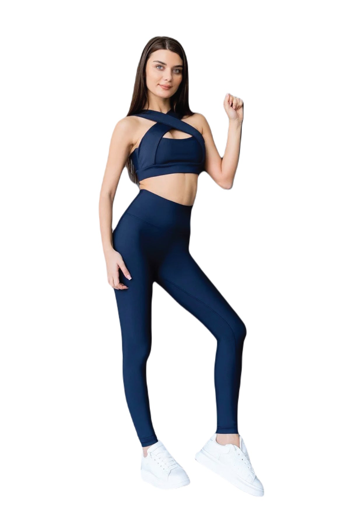 296 extra high waist leggings in navy blue