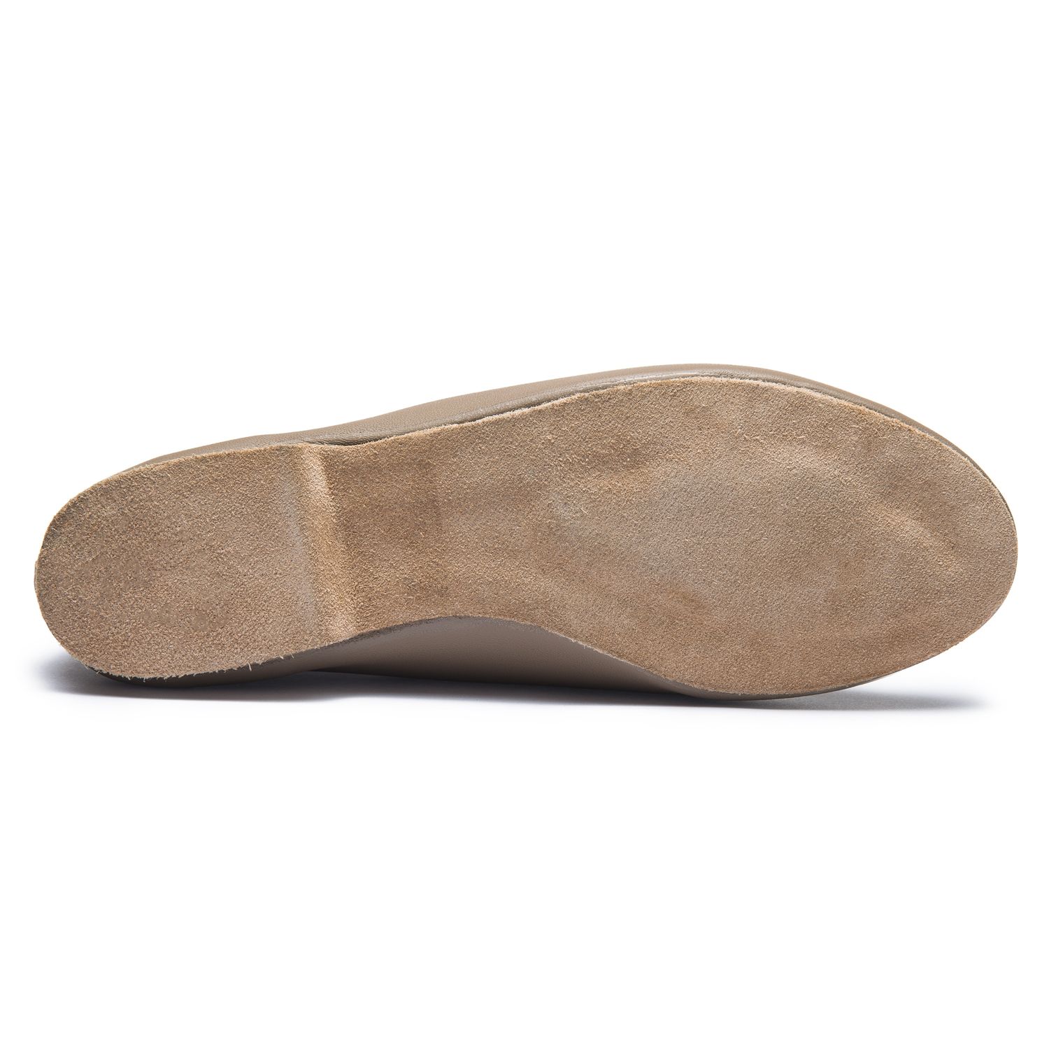 Rumpf 1260 Basic II Jazzschuhe in Hautfarben mit sichtbaren Gebrauchsspuren an der Sohle.