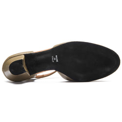 Die Sohle eines Rumpf 9230 Damen-Swingschuhe High Heels trägt den Stempel „Made in Italy“ auf hochwertigem Leder.